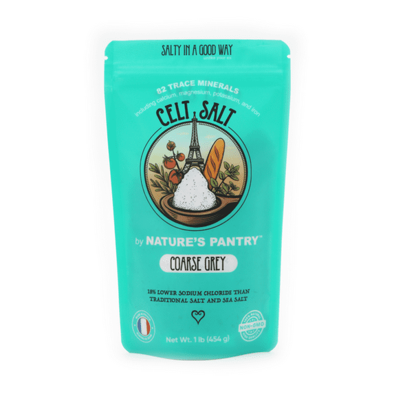 Celtic Sea Salt- Coarse Light Grey Bag 1lb (16oz) Celt Salt By Natures Pantry