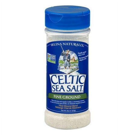 Celtic Sea Salt® Fine Ground Sea Salt, Kosher Certified, Shaker Bottle, 8 oz