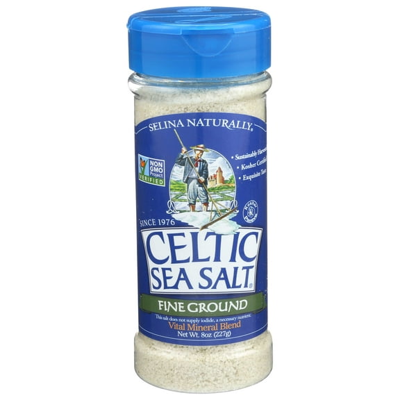 Celtic Sea Salt Fine Ground Shaker Jar, 8 Ounce -- 6 per case.