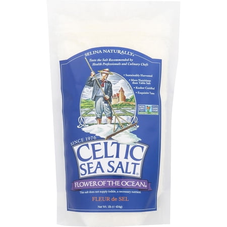 Celtic Sea Salt Flower of The Ocean Salt Bag, 1 Pound