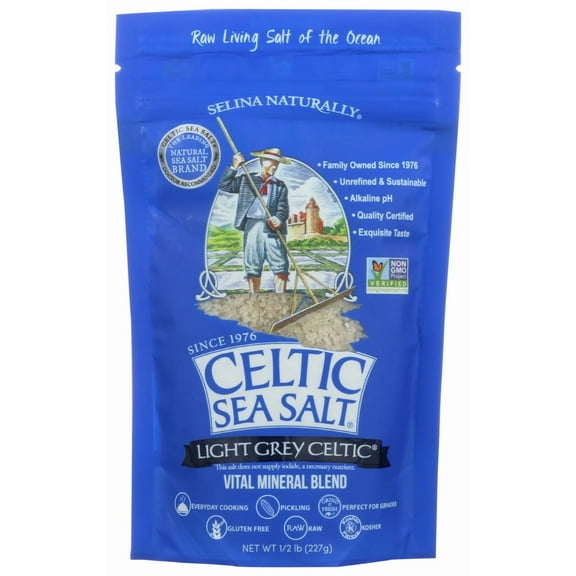 Celtic Sea Salt Light Grey, 8 Oz