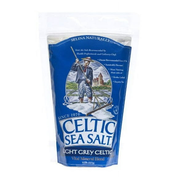 Celtic Sea Salt, Light Grey Pouch, 8 oz