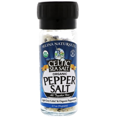 Celtic Sea Salt Peppercorn Salt Grinder, 2.7 Oz