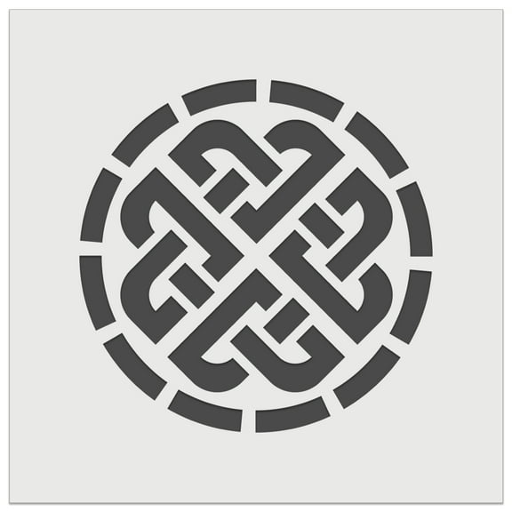 Celtic Shield Knot Ward Symbol of Protection DIY Cookie Wall Craft Stencil - 3.5 Inch