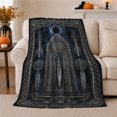 thumbnail image 1 of Celtic Shrine Swords Dark Fantasy Art, Mystical Celestial Art Scene, Warm Flannel Blanket for Living Room and Bedroom, Celestial Art Lovers Housewarming Gift, Fantasy Home Decor, 1 of 9