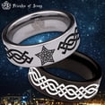 thumbnail image 1 of Celtic Star Tungsten Carbide Ring, 1 of 9