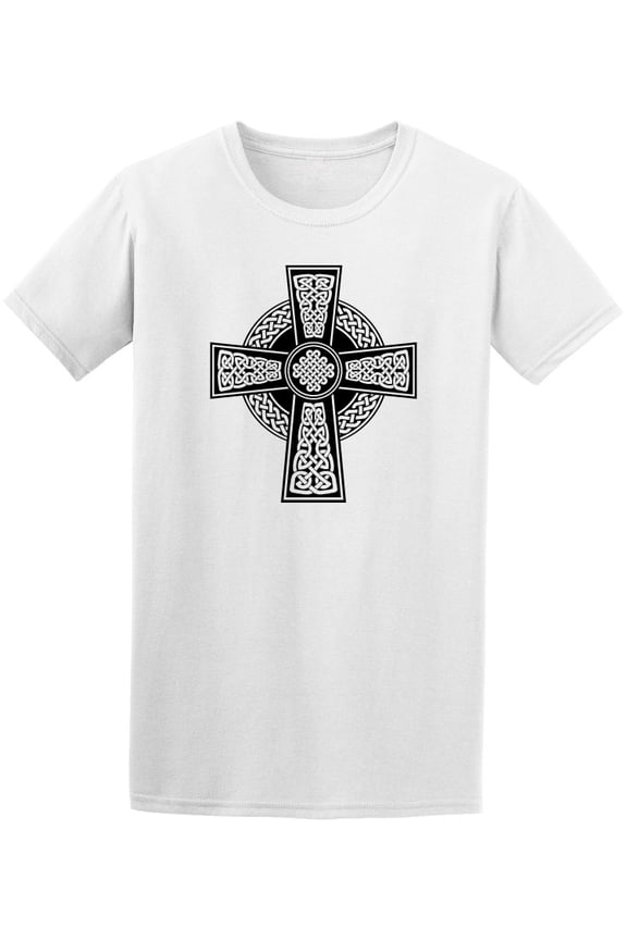 Celtic Style Cross Design T-Shirt Men -Image by Shutterstock, Male Large