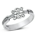 thumbnail image 1 of Celtic Swirl Ocean Wave Rope Ring .925 Sterling Silver Band Jewelry Female Male Unisex Size 5, 1 of 4