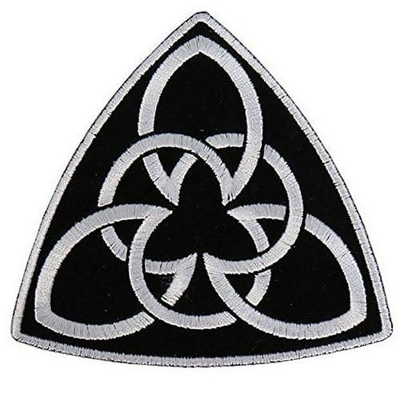 Celtic Symbol Embroidered Triangle 4 Inch Iron or Sew on Patch
