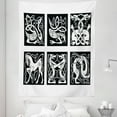 thumbnail image 1 of Celtic Tapestry, Abstract Animal Ornament Pattern in Tribal Style for Tattoo and Culture Design, Fabric Wall Hanging Decor for Bedroom Living Room Dorm, 5 Sizes, Black and White, by Ambesonne, 1 of 1