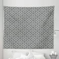 thumbnail image 1 of Celtic Tapestry, Illustration of Celtic Interlaced Pattern Traditional Everlasting Knot Motif, Fabric Wall Hanging Decor for Bedroom Living Room Dorm, 5 Sizes, Black and White, by Ambesonne, 1 of 1