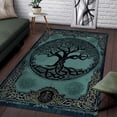 thumbnail image 1 of Celtic Tree of Life Rectangle Area Rug – Indoor/Outdoor – for Living Room, Bedroom, Hallway – Modern Home Decor Carpet – Non-Slip Backing – Machine Washable, 1 of 7