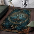 thumbnail image 1 of Celtic Tree of Life Rectangle Area Rug – Indoor/Outdoor – for Living Room, Bedroom, Hallway – Modern Home Decor Carpet – Non-Slip Backing – Machine Washable, 1 of 7