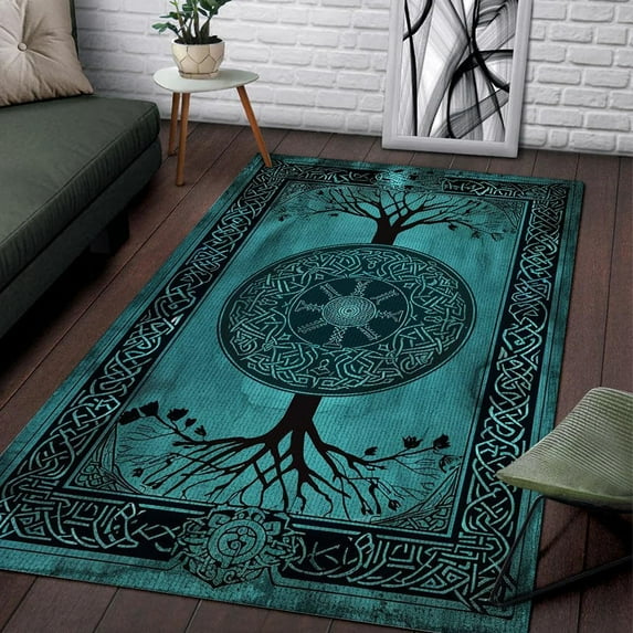 Celtic Tree of Life Rug Carpet Outdoor Home Decorative Area Rug Bedroom Area Rug Hallway Bedroom Bathroom Outdoor Living Room Décor Area Rug Rectangle Area Rug