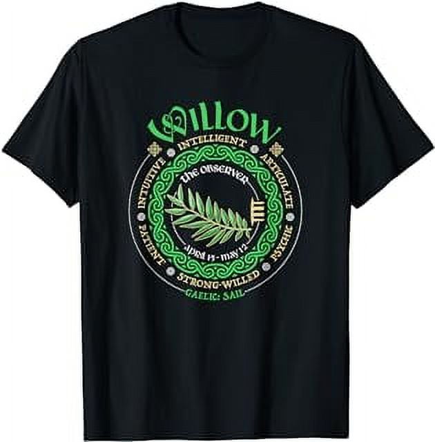 Celtic Tree Zodiac Druid Ogham Astrology Willow TShirt