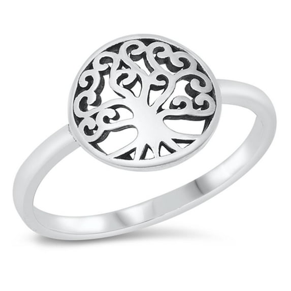 Celtic Tree of Life Ring .925 Sterling Silver Band Jewelry Female Male Unisex Size 9