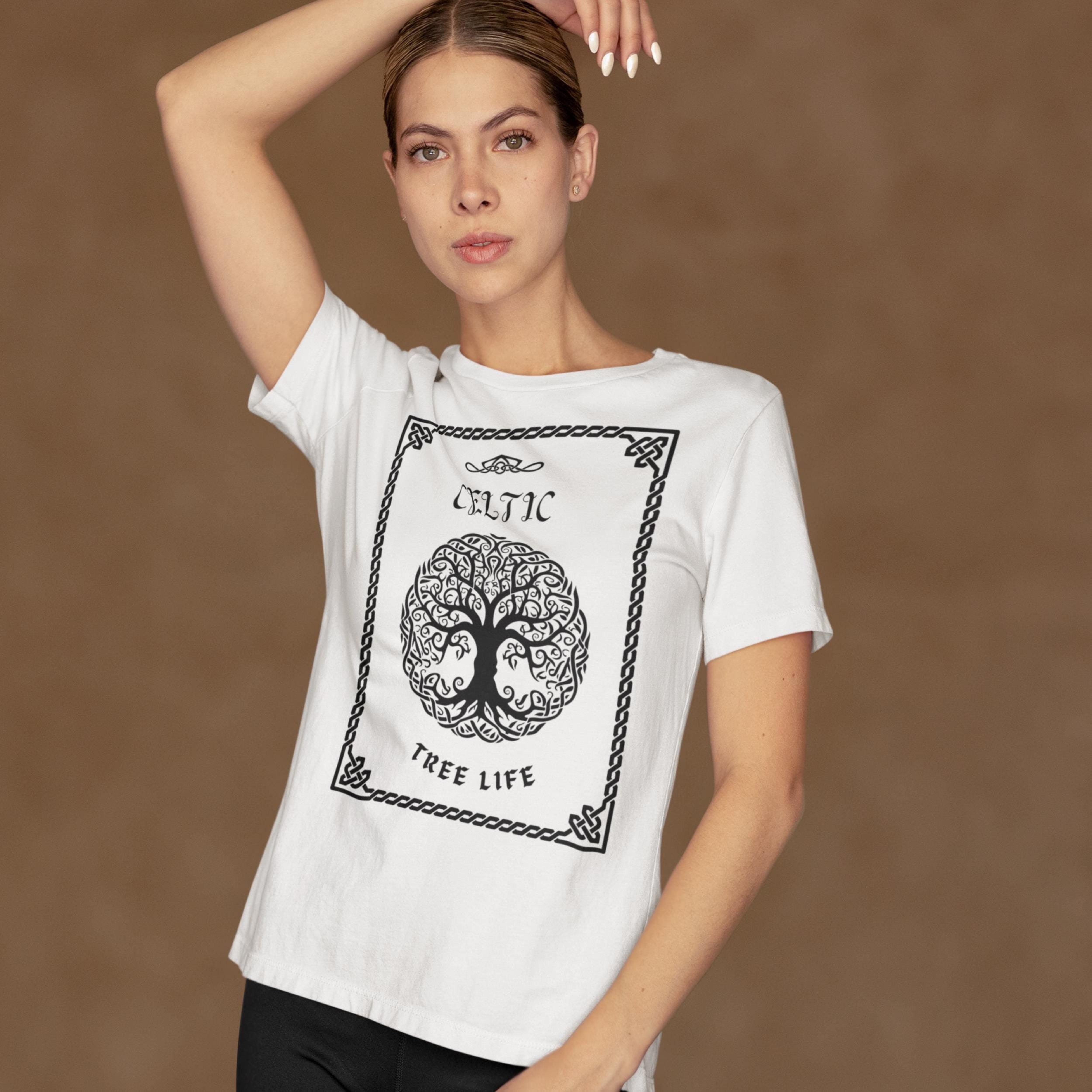 Purple Shirt With Tree Of Life And Celtic Symbols main image 1