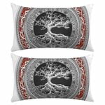 Celtic Tree of Life Throw Pillow with Intricate Pattern