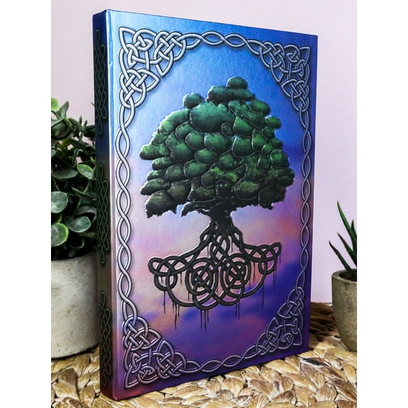 Celtic Tree of Life Triskele Trinity Knotwork Embossed Blank Page Journal Book