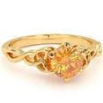 thumbnail image 1 of Celtic Trinity Knot Citrine Engagement Ring In 14k Yellow Gold, 1 of 6