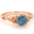 thumbnail image 1 of Celtic Trinity Knot Lab-Created Alexandrite Engagement Ring In 14k Rose Gold, 1 of 6