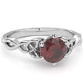 thumbnail image 1 of Celtic Trinity Knot Lab-Created Ruby Engagement Ring In 14k White Gold, 1 of 6