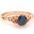 thumbnail image 1 of Celtic Trinity Knot Lab-Created Sapphire Engagement Ring In 14k Rose Gold, 1 of 6