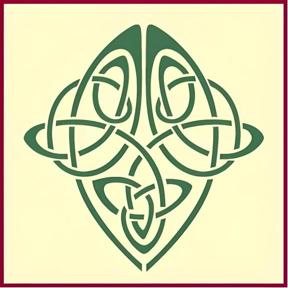 Celtic Trinity Stencil for painting, Reusable Mylar DIY Art & Craft template, Viking Symbols, Irish Welsh Knotwork - The Artful Stencil
