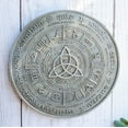 thumbnail image 1 of Celtic Trinity Triquetra Knot With Wicca Symbols Wheel of The Year Wall Plaque, 1 of 10