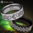 thumbnail image 1 of Celtic Trinity and Crescent Moon Tungsten Carbide Ring, 1 of 9