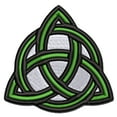 thumbnail image 1 of Celtic Triquetra Knot Outline Applique Multi-Color Embroidered Hook & Loop Patch - 2.5 Inch Small, 1 of 5