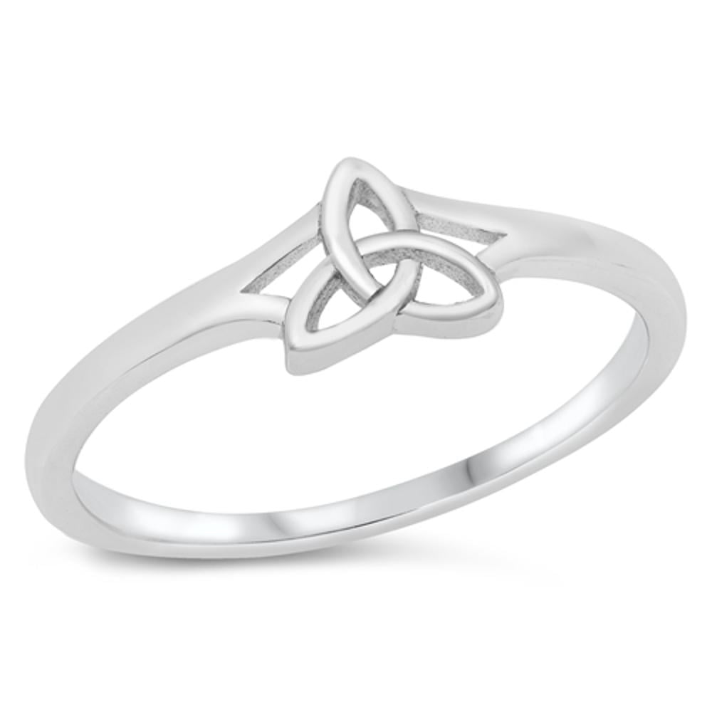 Celtic Triquetra Knot Ring .925 Sterling Silver Band Jewelry Female ...