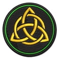 thumbnail image 1 of Celtic Triquetra Knot Silhouette Applique Multi-Color Embroidered Hook & Loop Patch - 3 Inch Medium, 1 of 5