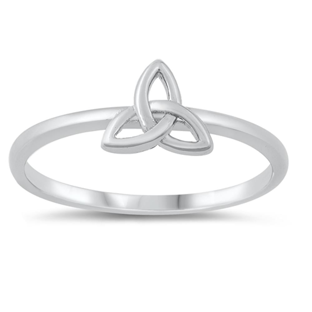 Celtic Triquetra Trinity Knot Promise Ring .925 Sterling Silver Band ...