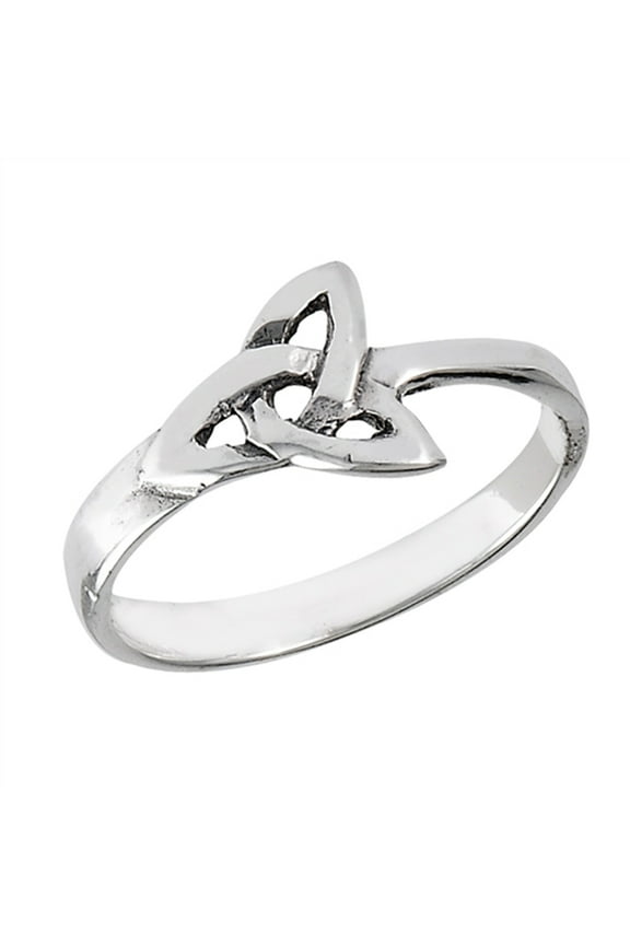 Celtic Triquetra Trinity Knot Ring .925 Sterling Silver Band Jewelry Female Male Unisex Size 7