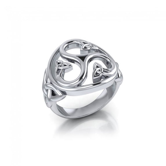 Celtic Triskele Triquetra 925 Sterling Silver Ring Fine Heritage Symbol ...