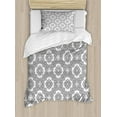 thumbnail image 1 of Celtic Twin Size Duvet Cover Set, Vintage Geometric Diagonal Symmetrical Binding Celtic Knots Motifs Illustration, Decorative 2 Piece Bedding Set with 1 Pillow Sham, Black White, by Ambesonne, 1 of 3