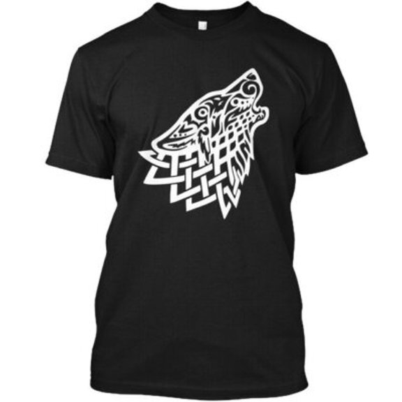 Celtic Viking Wolf Graphic T-Shirt