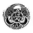 thumbnail image 1 of Celtic Warrior Shield Ring Mens Womens Silver Stainless Steel Ainle Laoch Band Fantasy Forge Jewelry, 1 of 4
