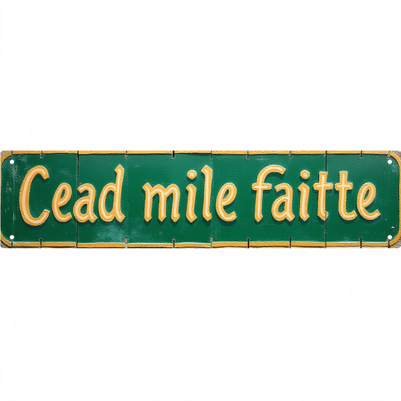 Celtic Welcome Plaque 16*4 inches "Cead mile failte" vintage tin signs metal wall art