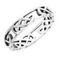 thumbnail image 1 of Celtic Wicca Pagan Eternity Ring Sterling Silver Size 5, 1 of 5