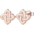 thumbnail image 1 of Celtic Women's Earrings Hypoallergenic Sterling Silver Studs, Women's Heart/Triangle/Cross/Bow Earrings Irish Jewelry Silver/Gold Plated/Rose Gold, 1 of 9