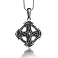 thumbnail image 1 of Celtic knot in cross necklace for men in sterling silver, Norse mythology pagan necklace for dad, Protection necklace, 1 of 5