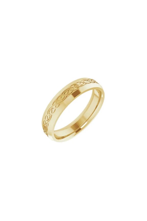 Celtic wedding ring Rounded Textured Band 925 Sterling Silver 18k Gold Vermeil Band Half Round Band Mens Womens Wedding Band Bridal Rings (11 1/2 US)