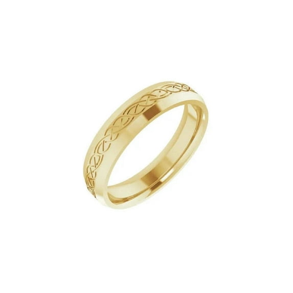 Celtic wedding ring Rounded Textured Band 925 Sterling Silver 18k Gold Vermeil Band Half Round Band Mens Womens Wedding Band Bridal Rings (12 US)