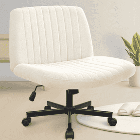 EDX Armless Criss Cross Legged Office Chair No Wheels, Comfy Home ...