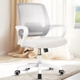 thumbnail image 1 of CELTOSS Ergonomic Home Office Chair, Mid Back Lumbar Support Desk Chair, Adjustable Height with Armrests for Adults, Ivory, 1 of 13