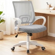 CELTOSS Office Chair, Adjustable Height, Ergonomic Lumbar Support and Armrests for Adults, Grey