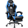 thumbnail image 1 of CELTOSS Blue Office Gaming Chair with Footrest & Lumbar Support, Ergonomic Adjustable Computer Chair with Swivel Seat & Headrest, 1 of 12