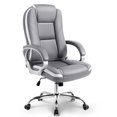 thumbnail image 1 of CELTOSS Ergonomic Leather Office Chair with Wide Seat and Lumbar Support, Big and Tall, High-Back Executive Desk Chair, Heavy Duty Office Chair for Home Office, Gray, 1 of 11